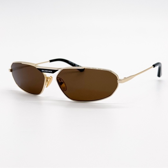 NEW BALENCIAGA BB0245S 003 GOLD BROWN UNISEX SUNGLASSES BB 0245S 003 - Picture 5 of 12